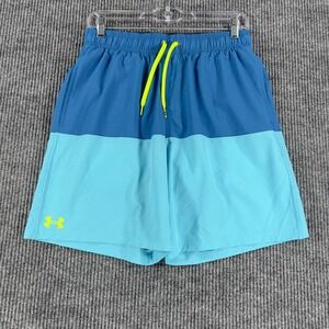 Under Armour Swim Trunks Shorts Mens Medium Blue Lined Pool Beach Ocean Vacation